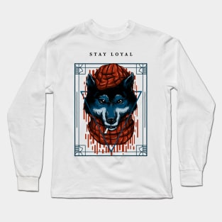 Stay loyal - wolf cartoon Long Sleeve T-Shirt